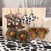 Western Cowboy Style Earrings Set: Fun Fashion with Hats, Shoes, Flowers, and Cacti Design for Women