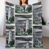 Sandy Hook Lighthouse Throw Blanket Warm Plush Fuzzy Blanket for Living Room