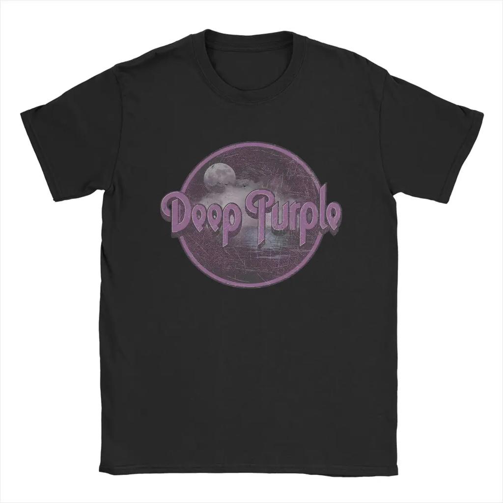 Men Deep Purple T Shirt Cotton Tops Fashion Short Sleeve Round Collar Tees Gift Idea T-Shirt