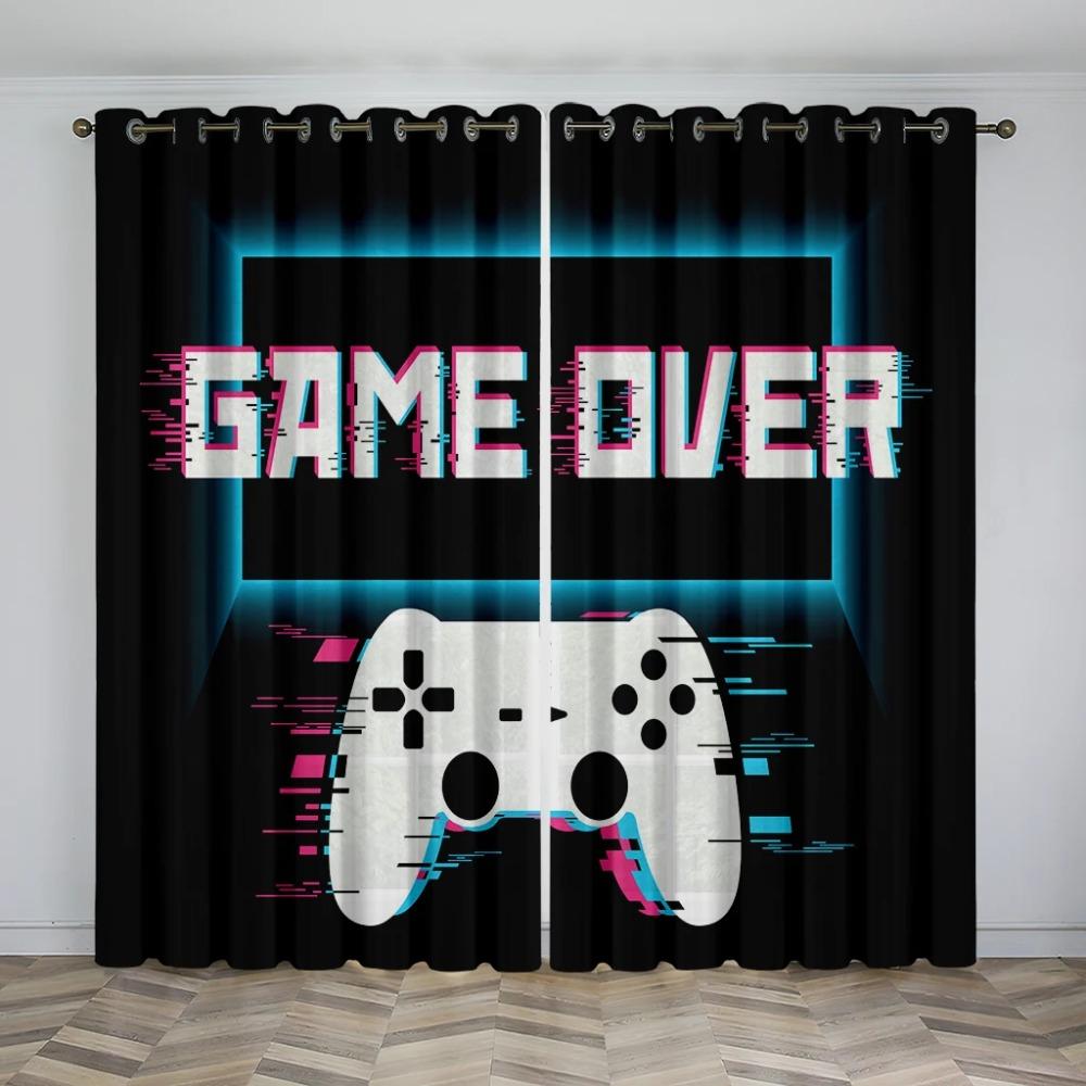 Lightening Game Cool Gamepad Switch Boy Curtains Blinds Great for Living Room Kids Bed Room Bathroom Kicthen Door Home Decoration