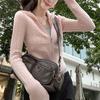 Short Twist Hooded Zipper Knitted Cardigan Women's Slim-fit Sweater Jacket