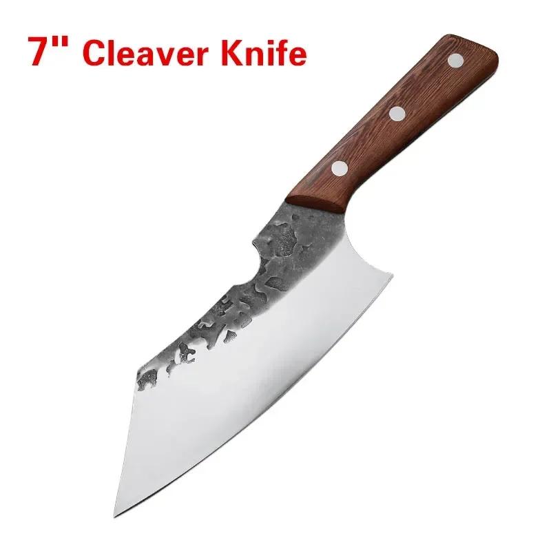 Handmade Slicing Knife Cleaver Meat Chopping Vegetables Kitchen Knives Butcher Boning Knife High Steel Blade Chef Cooking Knife