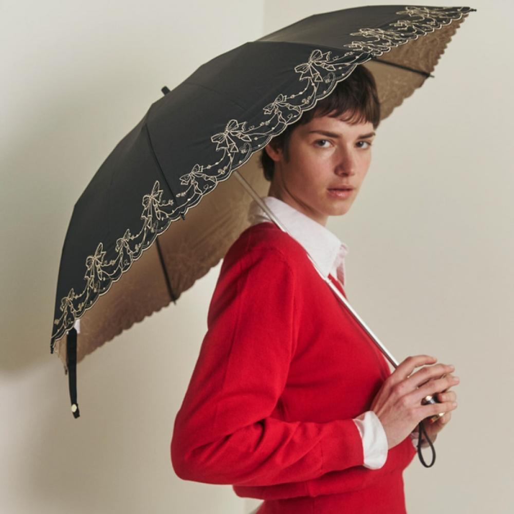 Daks Black Ribbon Embroidery  Umbrella  Dbum5e160bk Single option