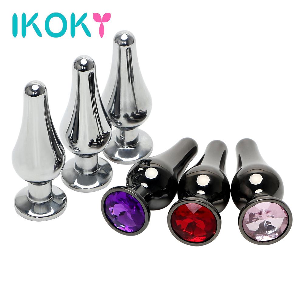 IKOKY Anal Metal Plug Butt Plug Prostata Massage Erotic Adult Products Sex Toys for