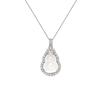 S925 Silver High Ice Chalcedony Gourd Necklace, White Ice Transparent Chalcedony Pendant, National Trend Fashion Jewelry for Women