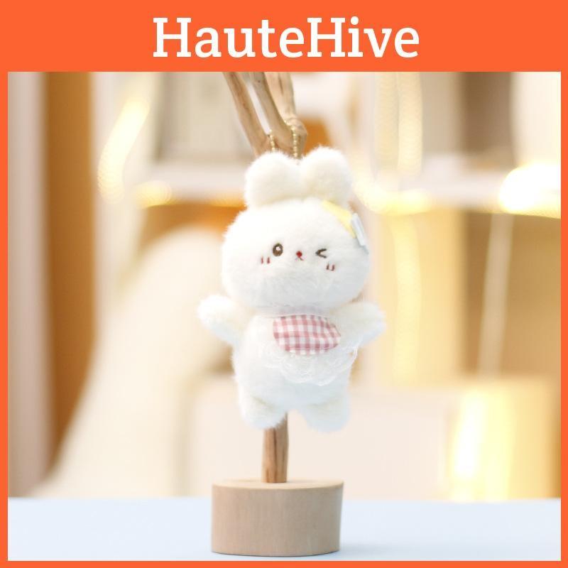 Star Rabbit Bear Plush Toys Keychain Super Soft Short Pile Children Pendant