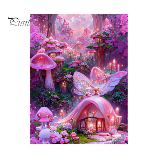 

Пейзаж с бриллиантами, лесной ручей, радость, релаксация, улучшение координации, сделай сам, мозаика, украшение для вышивки, подарок A