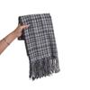 Literary fine-grain plaid warm fringed scarf female sweet retro temperament fashion imitation cashmere fringed shawl male