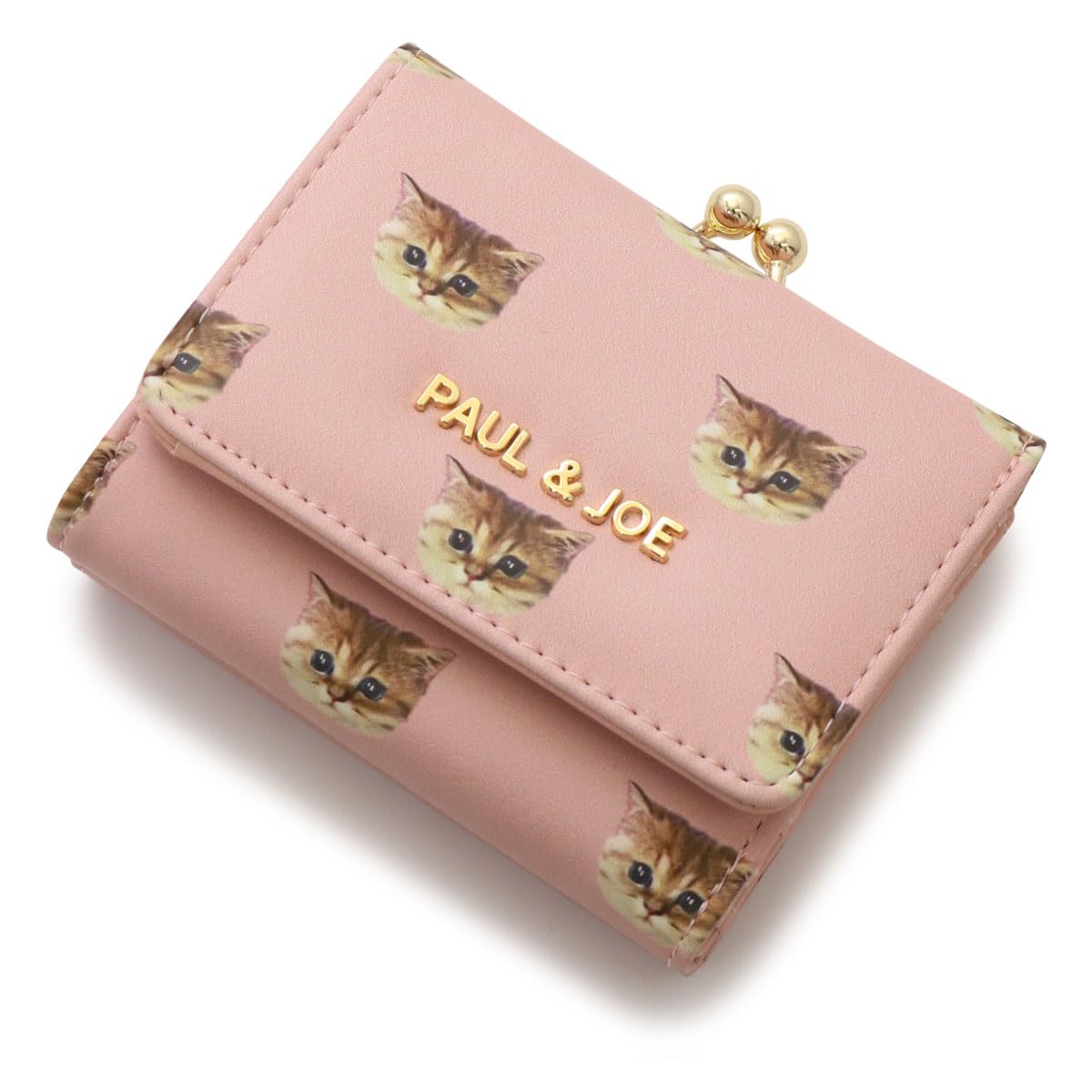 

Joe Trifold Wallet Mini Wallet Clasp Clasp Nunet Synthetic Leather All Over Pattern ACCESSOIRES Cat Cat Cute Pink [Paul & Joe] [Paul & Accessories] рожевий