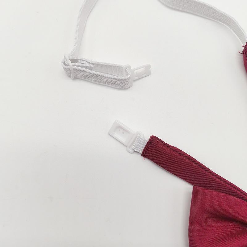 Wine Red Large Bow Tie - Japanese School Uniform Style for Women, Feather Detail, Versatile and Fashionable