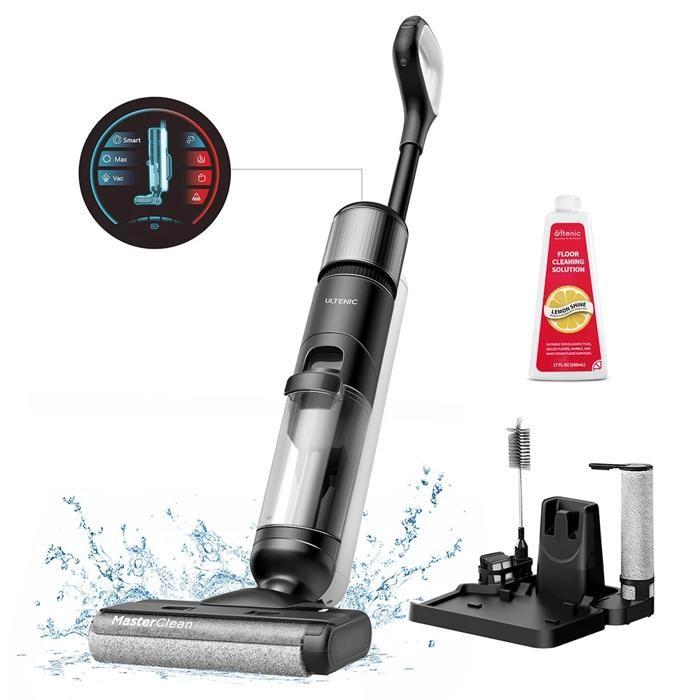 Ultenic Wet and Dry Vacuum Cleaner, 50 Minutes of Battery Life, Smart Dirt Detection, AC1 Elite