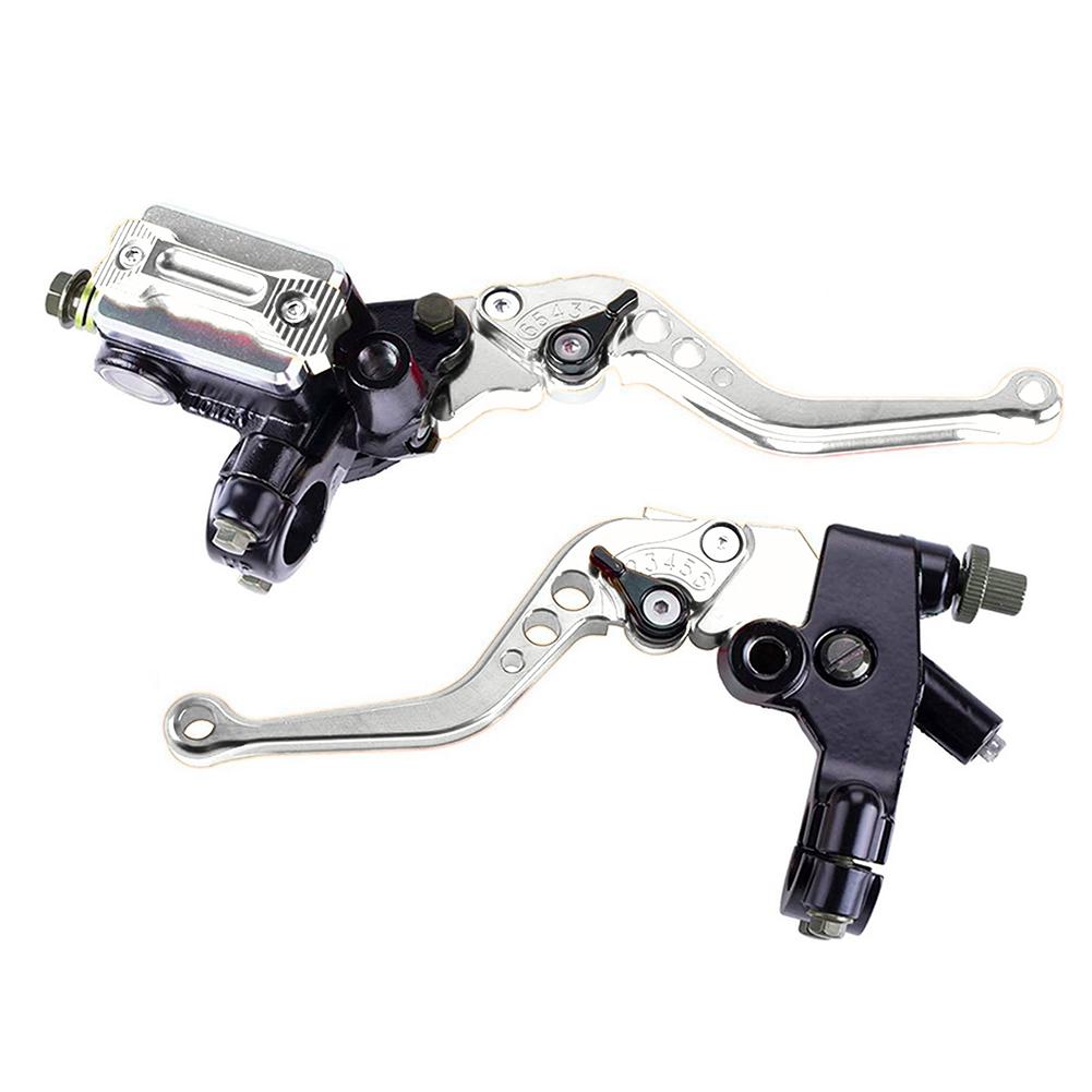 1Pair 22mm 7/8" Universal Motorcycle Hydraulic Brake Clutch Master Cylinder Reservoir Lever Adjustable Brake Clutch System