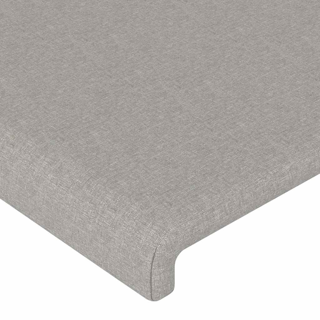 vidaXL LED Kopfteil Hellgrau 90x5x78/88 cm Stoff