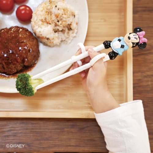 EDISONmama Edison Essstäbchen I, 16cm, für 2-Vorschulalter, Rechtshänder, Disney Mickey Mouse mit Ring, 3D-Design