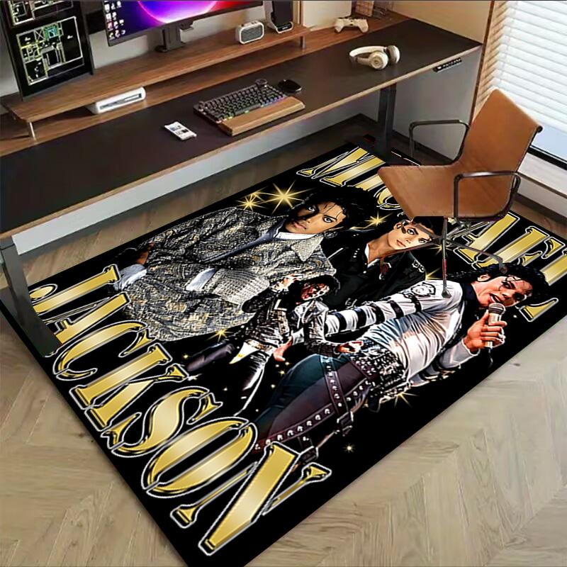 Michael Jackson Star Music Carpet For Playroom Bedroom Living Room Sofa Home Decorkids Game Area Rug Nonslip Floor Mat
