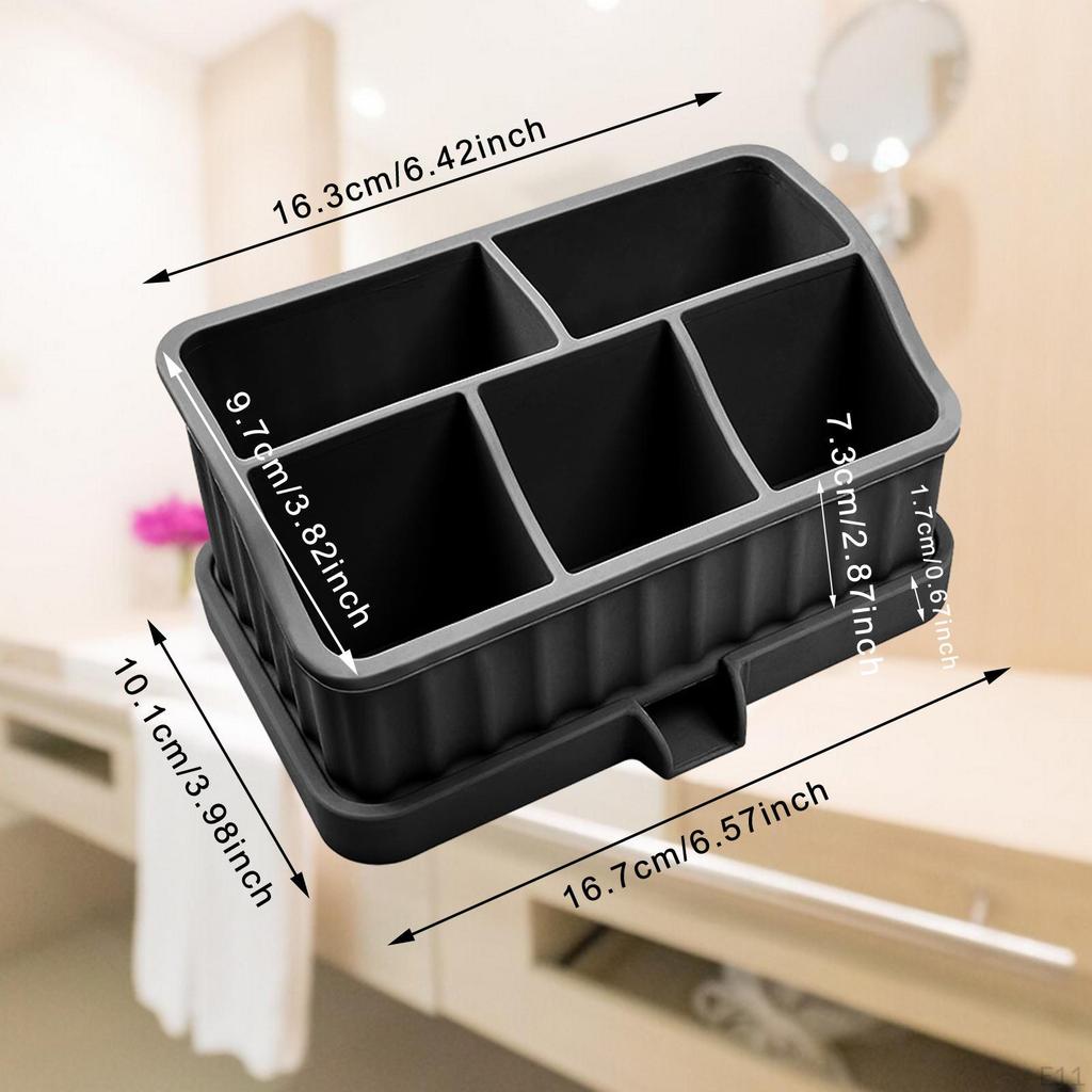 Bathroom Organizer for Electric Toothbrush, Toothpaste, And Soap Dish with Drainage