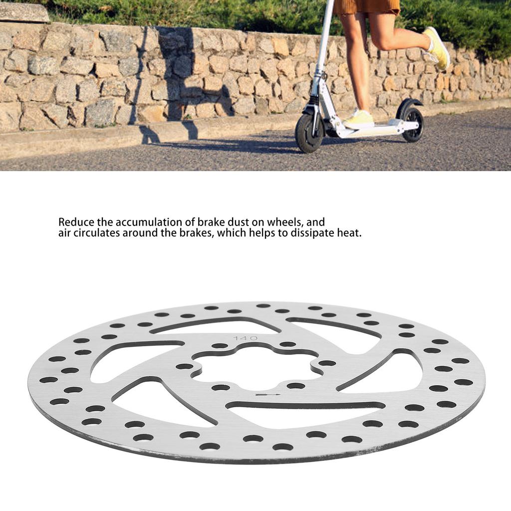 Electric Scooter Brake Disc 140mm Diameter 6 Holes Metal Scooter Brake Disc for Sealup Electric Scooters