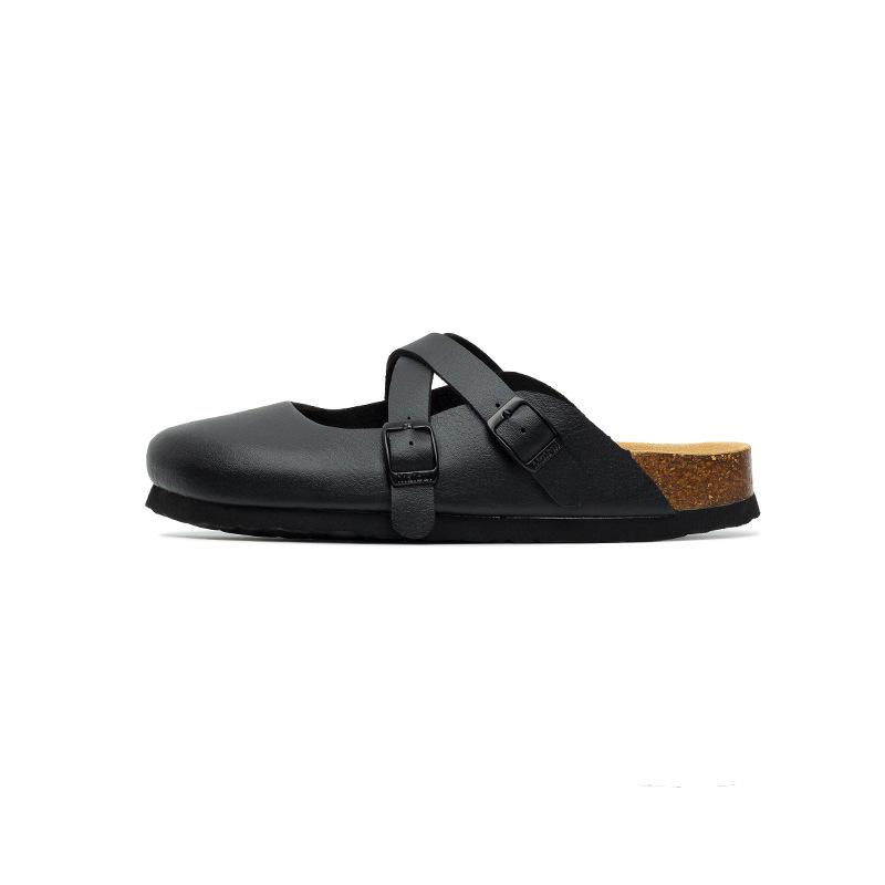 

Тапочки Baotou из пробки Туфли Мэри Джейн с круглым носком весенне-летние женские получешки удобные сандалии для девочек в японском стиле 35