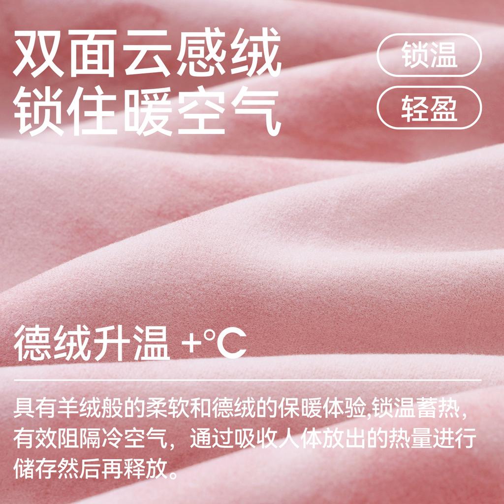 Pajamas Women'S Autumn And Winter Warm German Velvet Double-Sided Polished Loungewear Thin Velvet Suit Can Be Worn Outside