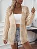 Fuzzy Knit Hollow Out Autumn Sweater: European & American Style, Loose Fit, Long Sleeve Women's Outerwear