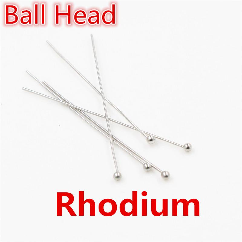 200pcs/Lot 16 20 25 30 35 40 45 50mm Flat Head/Ball Head/Eye Head Pins Metal Headpins For Jewelry Findings Making DIY Supplies