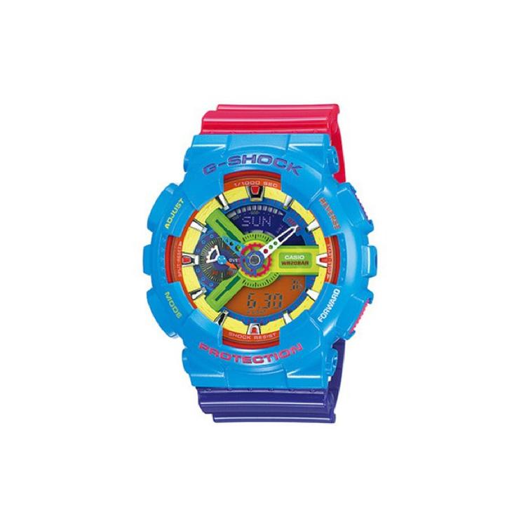 CASIO Men Liquid Crystal/Analog Dual Display Series Blue Watch GA-110F-2DR GA-110F-2DR Blue Dial