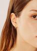 Minimalpiercing 14K Modern Cubic Cross Drop Piercing Earrings