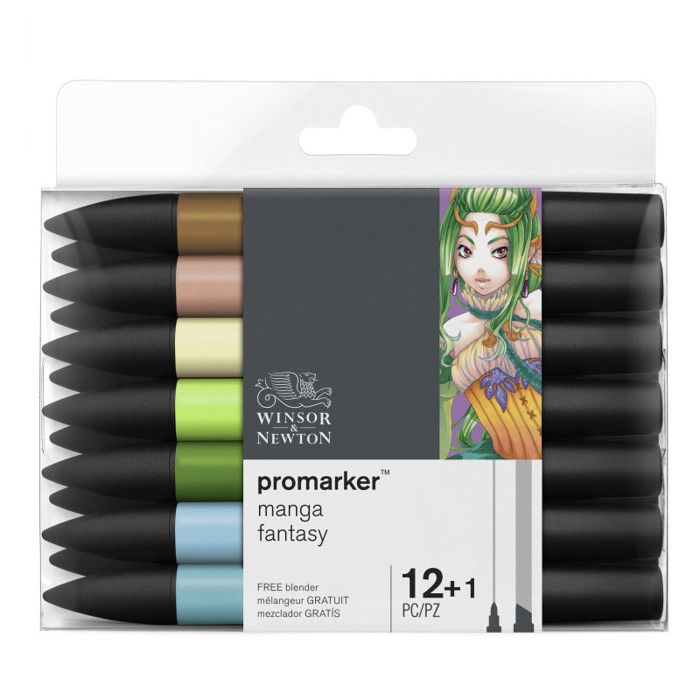 Feutres À Alcool - WINSOR & NEWTON - Manga Fantasy - 13 Pcs - Double Pointe - Mixte