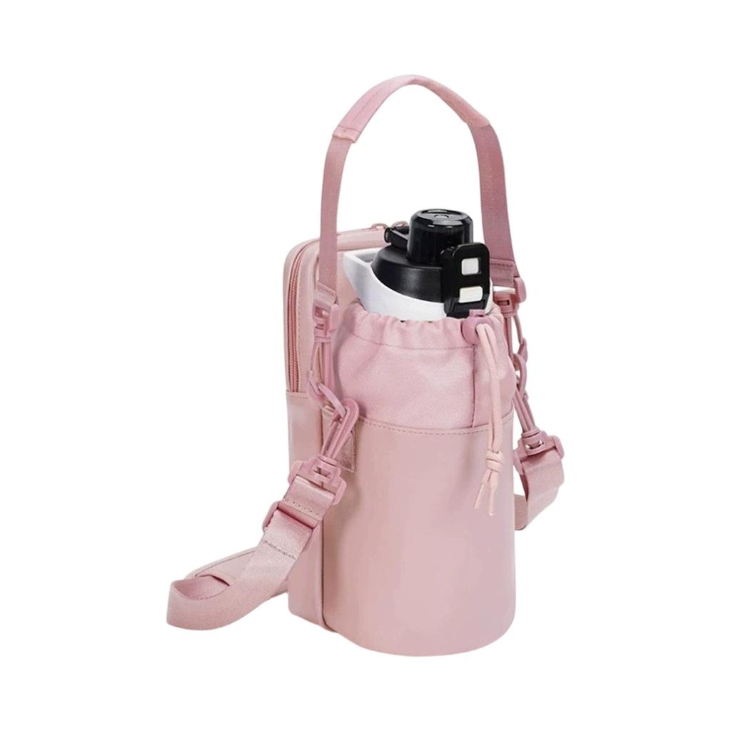 Outdoor Water Bottle Bag – Inclined Vibration Hanging Bag with Phone Pocket, Portable Carrier for Hiking & Sports