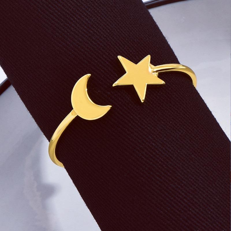 Star and Moon Napkin Rings Elegant Napkin Holders for Weddings Anniversaries Birthdays Easter Christmas and Table Decor