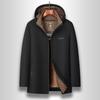 Winter New Men's Cotton-padded Clothes Medium and Long Hooded Mink Thickened Take-off Liner Cotton-padded Jacket Men's Coat