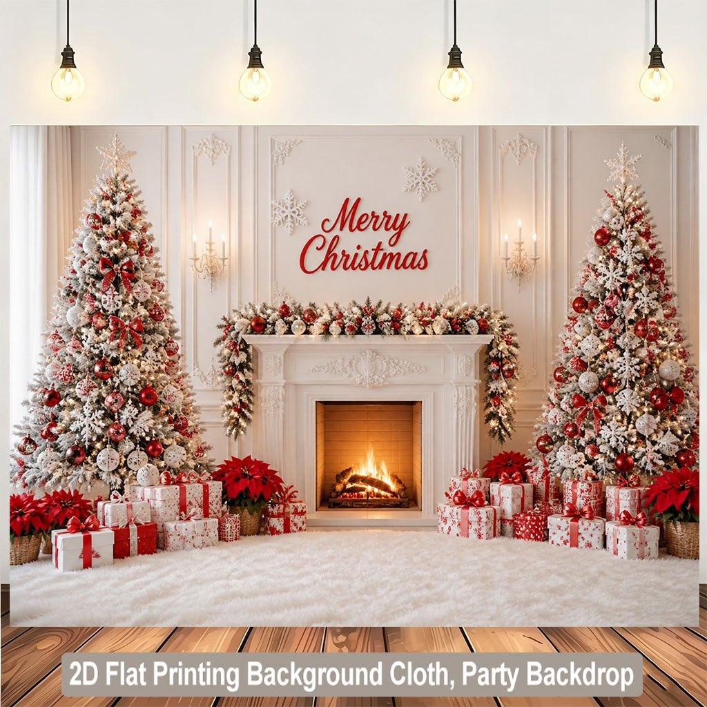 1Pcs Merry Christmas Scene Decoration Background Winter Backdrop Decorations For Photo Studio Photo Booth Christmas Party