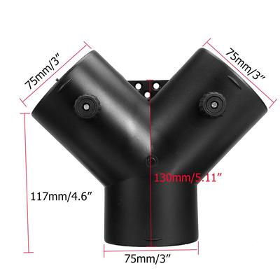 New 75mm Y Style Outlet Connector Car Auto Heater Pipe Warm Air Vent Hose+Vavle Flap