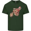 Biker Santa Christmas Motorcycle Chopper Skull Unisexs Light Cotton TShirt