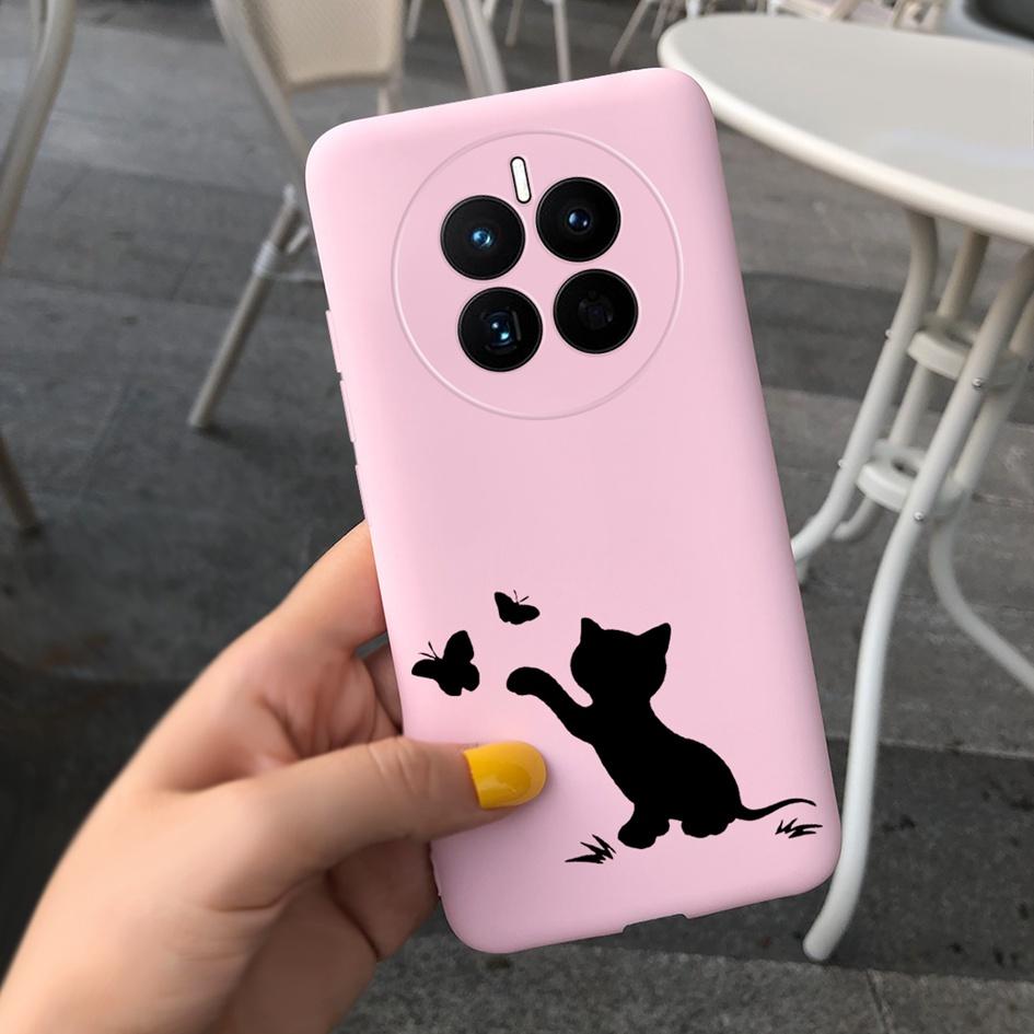 For Huawei Mate 50 Pro Case 2022 Cute Cartoon Cat Painted Soft TPU Protective Cover For Huawei Mate50 Pro DCO-LX9 CET-LX9 Fundas