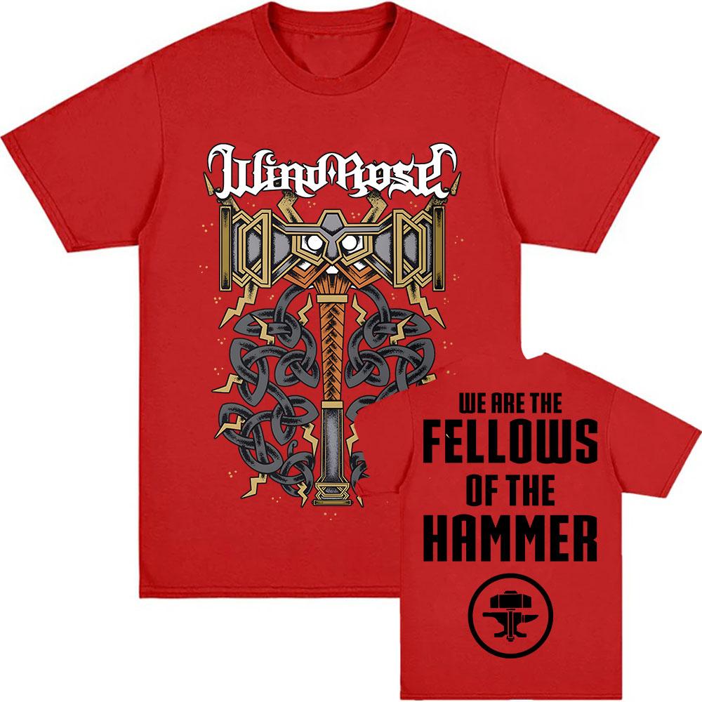 

Fellows of The Hammer - T-Shirt Game Windrose Graphic Printing Tshirt 100%Cotton Short Sleeve Tees Loose Casual Unisex Shirt Anime T-shirt Summer tops XS красный