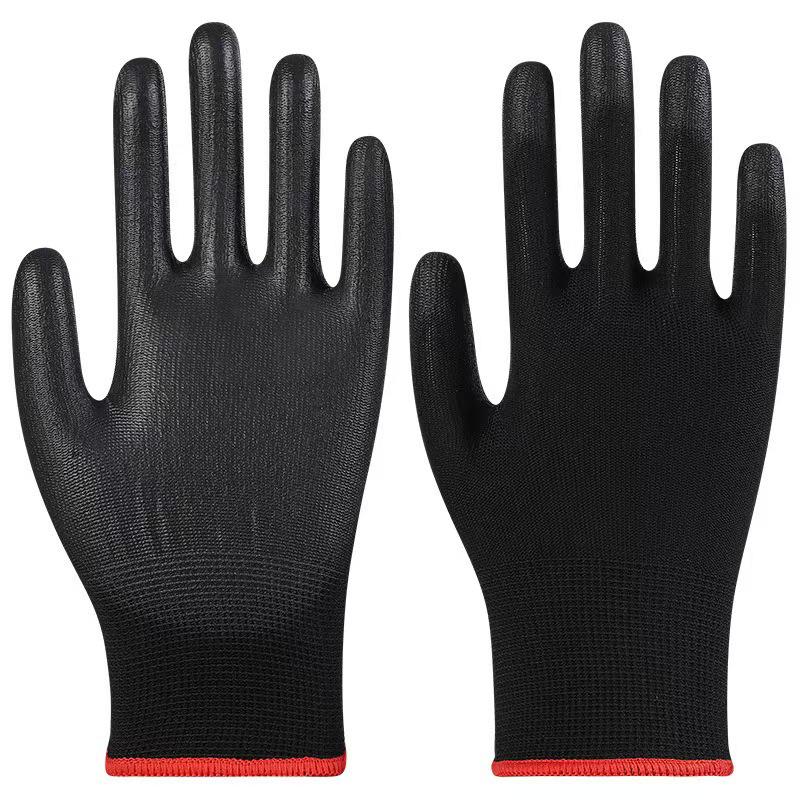 Breathable Anti-static PU Coated Nylon Gloves - Non-slip, Wear-resistant Labor Protection