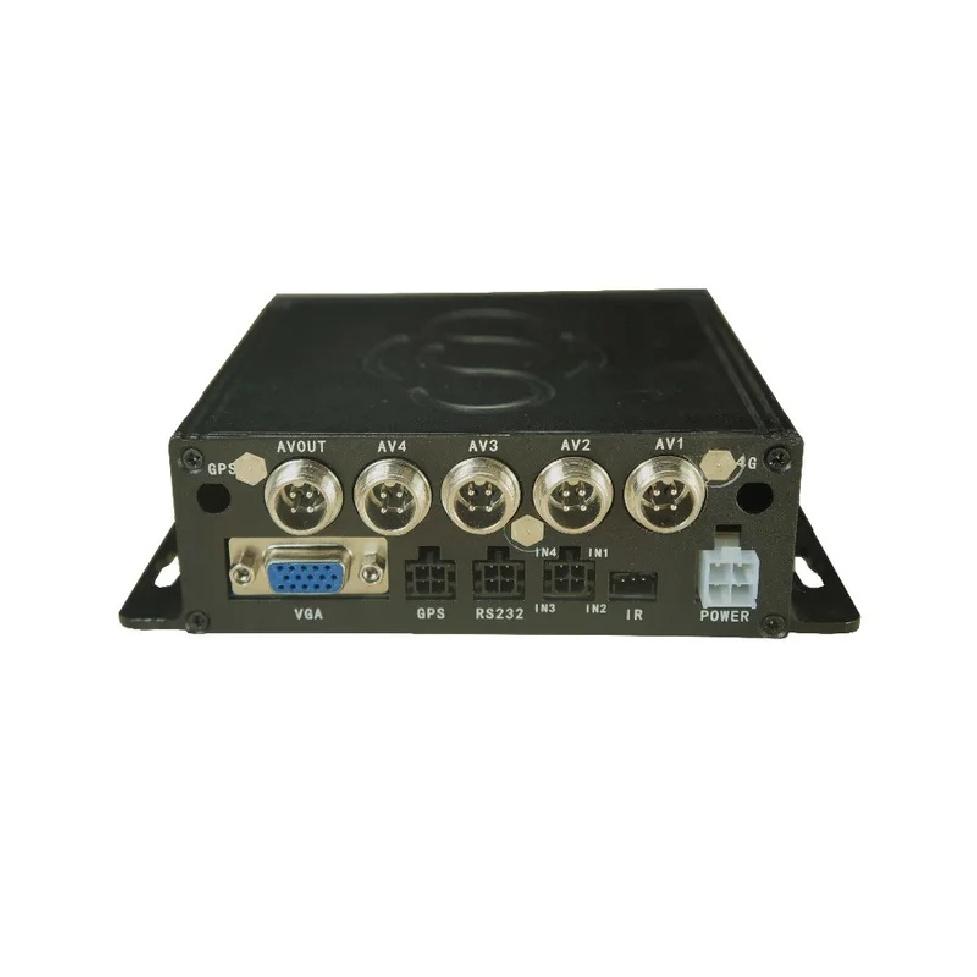 Car AHD DVR 4 Channel 1080P AHD SD Vehicle Mobile DVR Video Recorder Real-Time View Monitor 12-36V