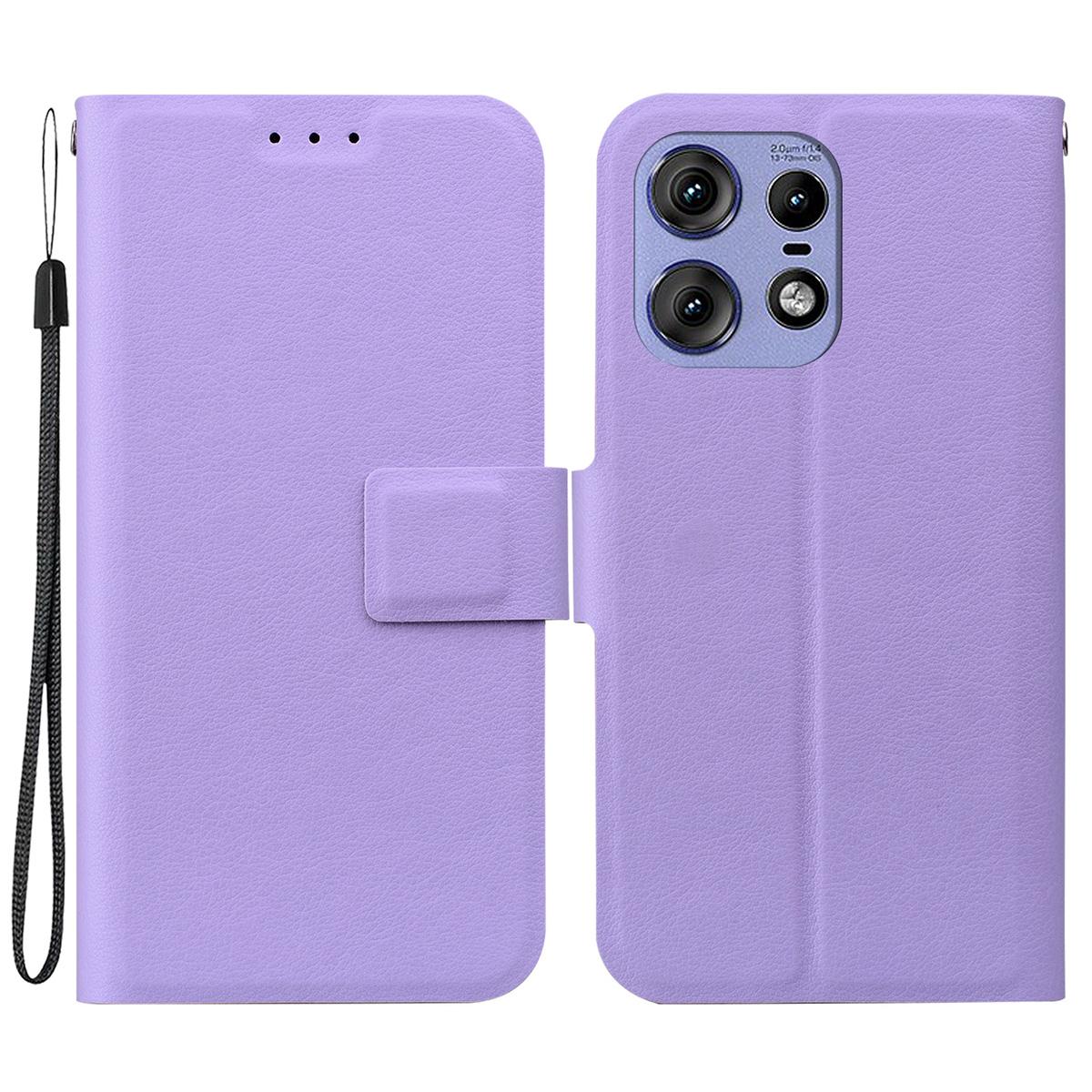 

For Motorola Edge 50 Pro 5G Case Ultra-Thin PU Leather + TPU Phone Cover with Card Slot A