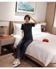 New Women's Solid Color Ice Silk Loungewear Two-Piece Set - Casual Soft Style