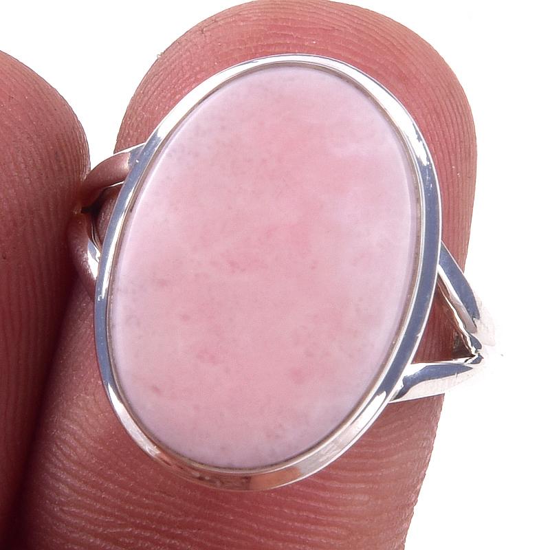 

Natural Pink Opal Gemstone Handmade 925 Solid Sterling Silver Ring Size 7 M3F05