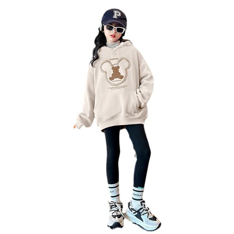 Girls Clothes Spring Autumn Sweatshirt Bear T-shirt Hooded Teens Children 8 9 10 11 12 Year