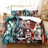 3D Print Anime Higurashi When They Cry Bedding Set Boys Girls Twin Queen King Size Duvet Cover Pillowcase Bed Boys Adult