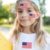 Patriotic Decals 1.2x2inch Memorial Day Stickers 250 Per Roll Adhesive Badge Clings For Window Automotive B umper Bookshelves
