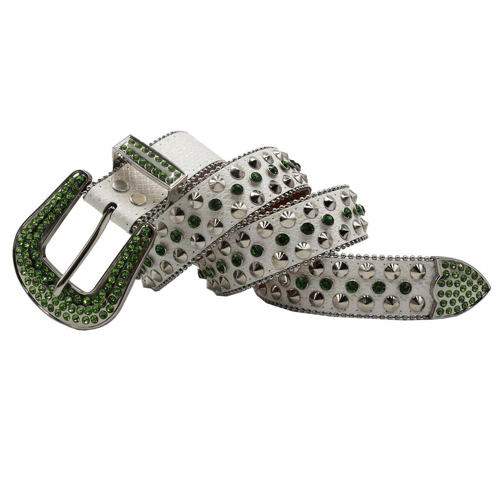 Silver Glitter Rhinestone Waist Belt - Women's Inlaid Full Diamond Fashion Trend