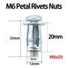 M4 M5 M6 M8 Petal Shape Metal Nut Expansion Screw Molly Jack Nuts Jacknut License Plate Fix Panel Clamp Lock Rivet Nut Rivetnut