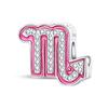 New 925 Silver Princess Pink Shining 12 Constellation Lucky Charms Beads Fit Pan Bracelets DIY Gifts Fine Jewelry