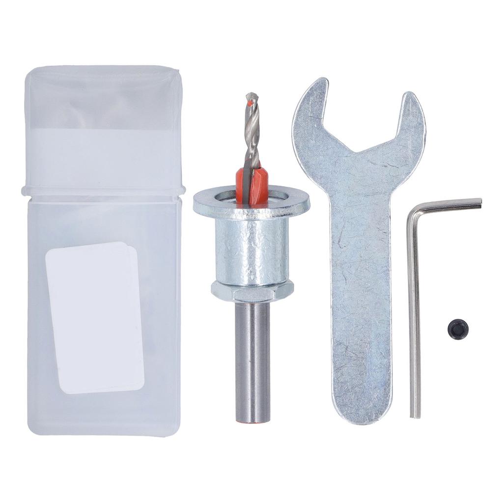 8mm Round Shank Woodworking Countersink Hole Drill Bit Hex Wrench Adjustable Drill Bit for MDF Softwood