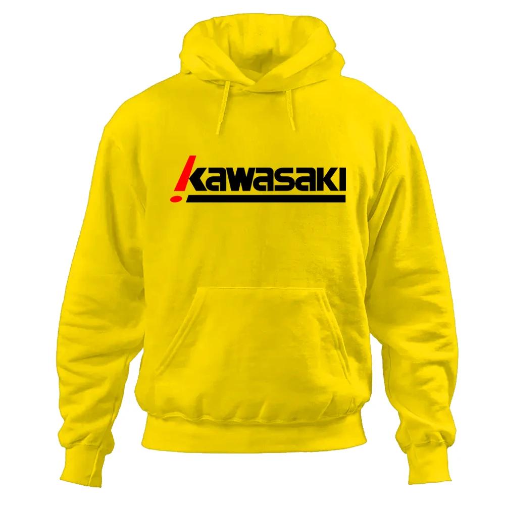 Nová pánská streetová závodní souprava mikina s kapucí Kawasaki nadměrné sportovní oblečení volný pulovr cool