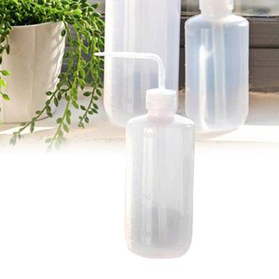 250/500ml Curved Spout Plastic Watering Can Squirt Squeeze Spray Bottle for Home Office